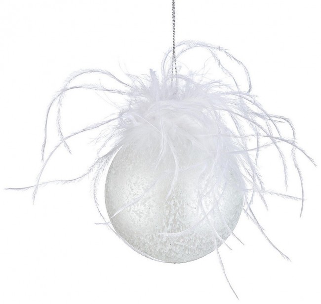 12x Pendaglio Vt Plumette Bianco D80