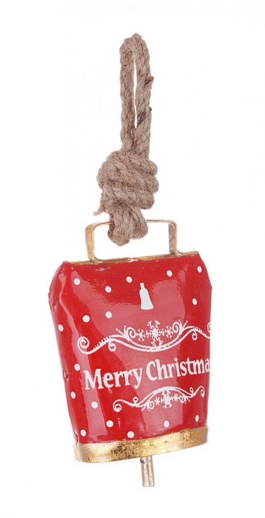 12x Pendaglio Wendi Campana Merry Xmas Rosso
