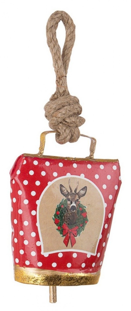 12x Pendaglio Wendi Campana Renna Pois Ro