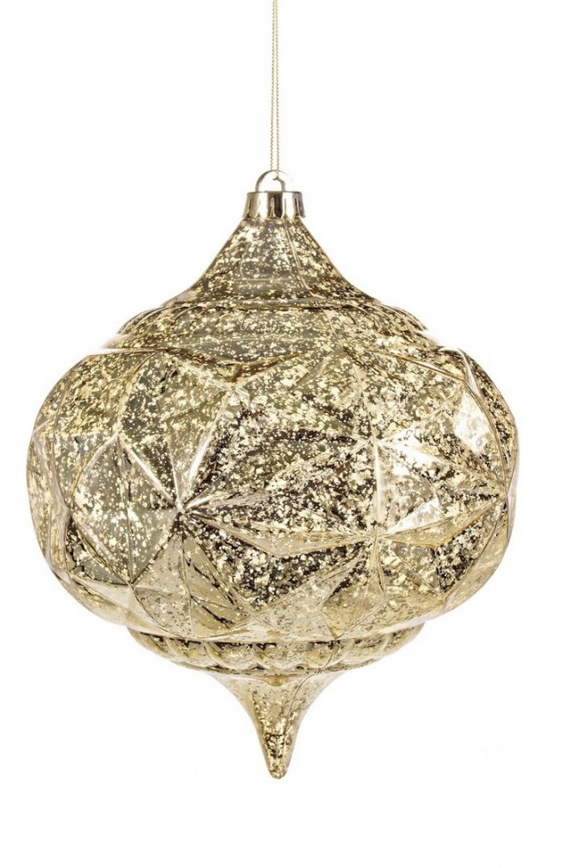 4x Pendaglio Brushed Goccia Oro