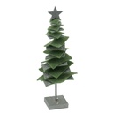Albero tessuto verde e argento 14x14x43 cm