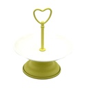 Elegante Alzata in Metallo Giallo Ø15x17 cm