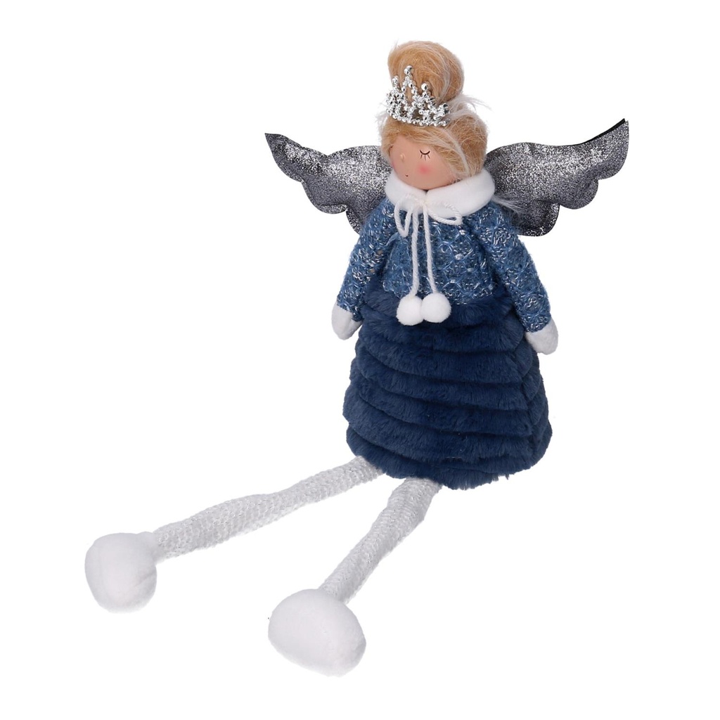 Angelo Tessuto Blu Seduto 20x12x46 cm