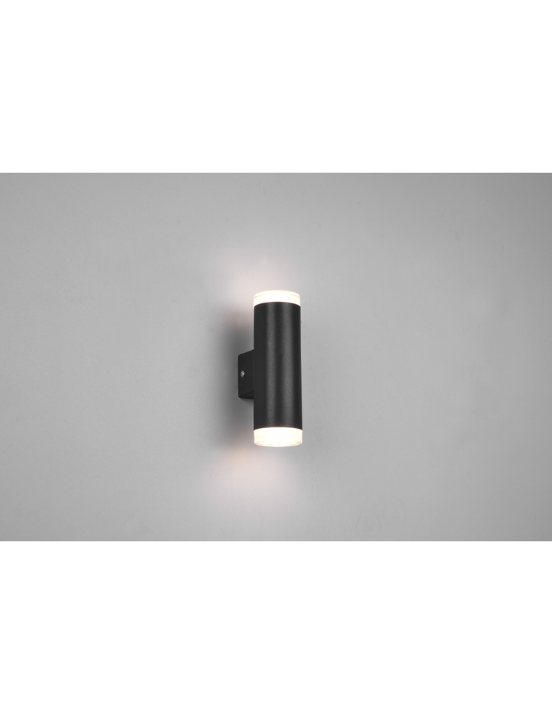 Applique Bagno Doppio Led Ray Nero IP44 Trio Lighting