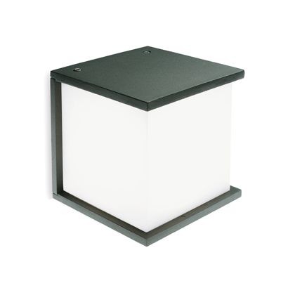 Applique E27 in alluminio pressofuso opalino grafite