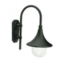 Applique in alluminio pressofuso con diffusore trasparente - Altezza max lampada 150mm - Potenza massima 60W nero