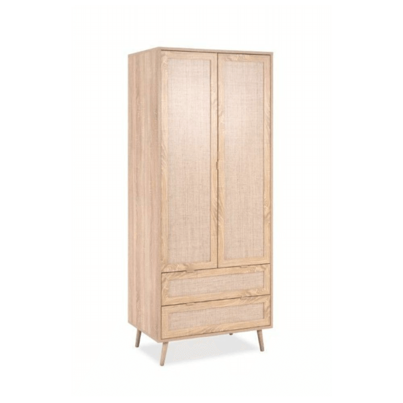 Armadio Bali 60A 2 ante e 2 cassetti effetto vimini