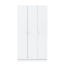 Armadio multiuso 3 ante bianco 90x45x170 cm