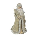 Statuetta Babbo Natale in Resina Oro 16,5x14x32 cm