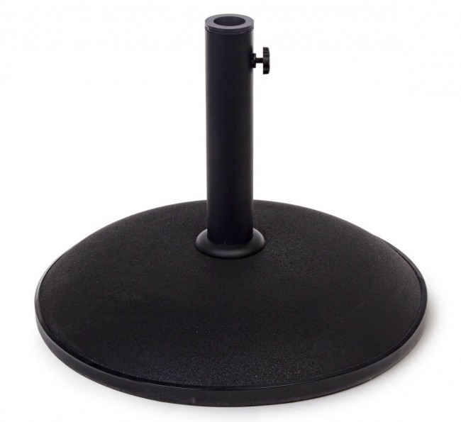 Base Ombrellone Barry To 25Kg Nero - Stabile e Versatile - Dimensioni: 50x8-38 cm