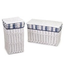 Baule con cestone in vimini - Misure: 70x42x42 cm