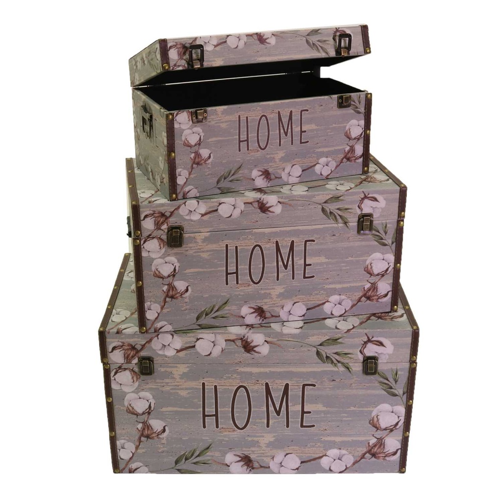 Baule ecopelle grigio rettangolare 59x36h33