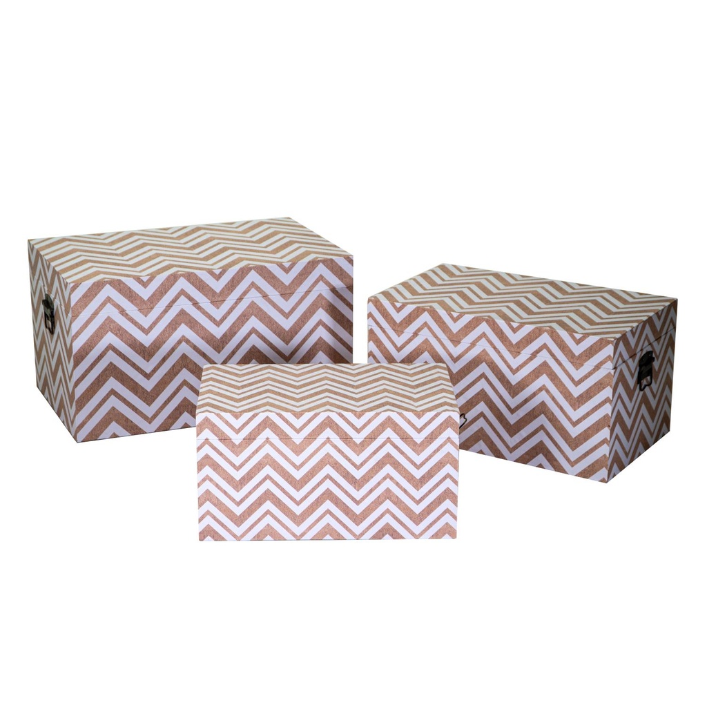 Baule ecopelle marroncino rettangolare 64x40h35