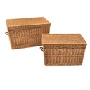 Baule vimini rettangolare cm 55 x 100 x h 55 - Spazioso e Stiloso