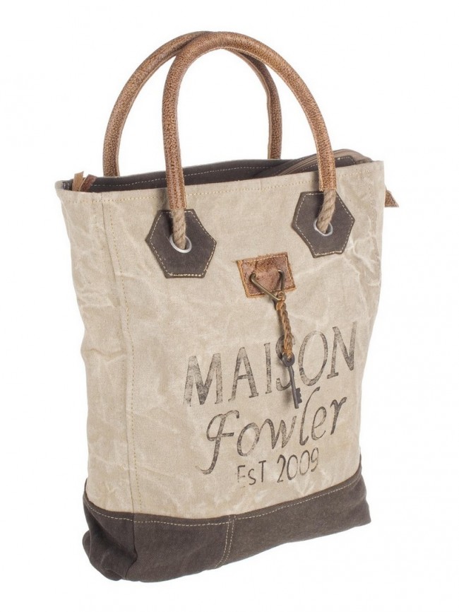 Borsa in cotone e pelle Legend 13186