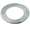 Lampada da esterno Calpestabile E27 in acciaio resistente, con diffusore infrangibile e parabola riflettente