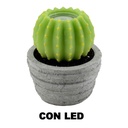 Candela Led Cactus con vaso fontana 23x28 cm