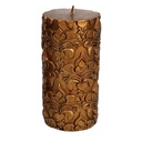 Candela Decorativa Oro con Motivi - ø6,5cm x 14cm