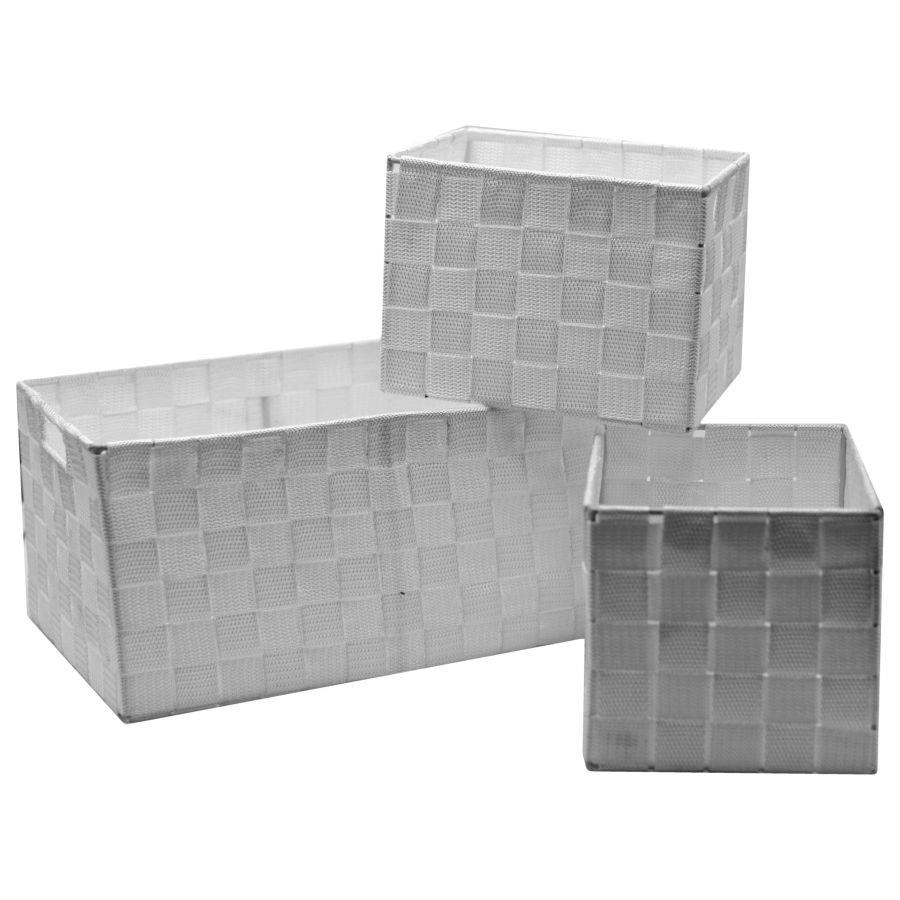 Cassetto Poliestere Bianco Rettangolare 34x22h16