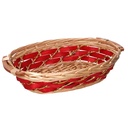 Cesta ovale in vimini rosso miele cm33/37x27h8,5