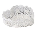 Cestina con cuore di pizzo, 29x27x7 cm