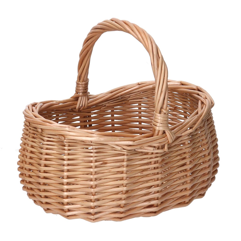 Cestino in vimini miele ovale mini 18x14h9/16 cm