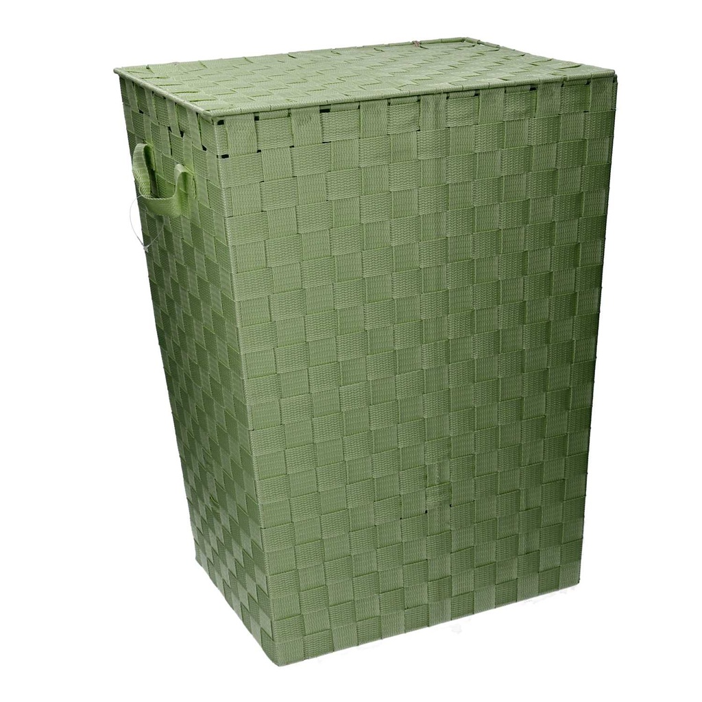 Cestone verde chiaro foderato rettangolare cm40x30h53
