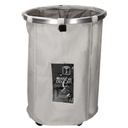 Cestone pieghevole in tessuto grigio ø40h55