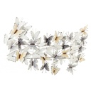 Complemento decorativo da parete stile vintage con farfalle 55h cm