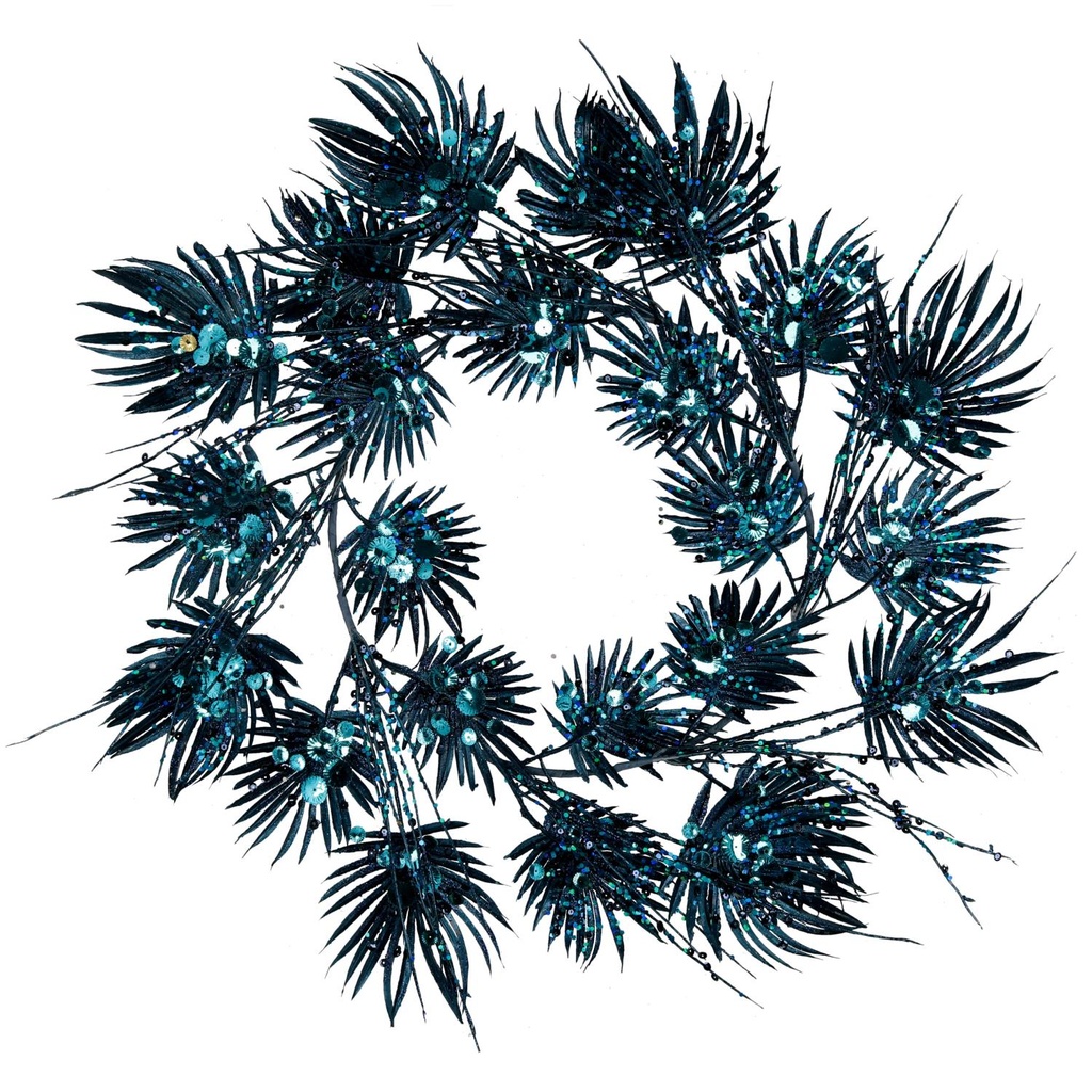 Coroncina blu petrolio cm øh26 - Accessorio elegante e di tendenza