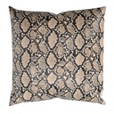 Cuscino ecopelle marrone quadro 38x38 cm