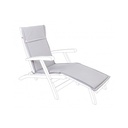 Cuscino per lettino da piscina sfoderabile Tortora - 50x176x3 cm