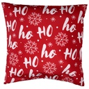 Cuscino tessuto con scritte rosso 43x43x12 cm