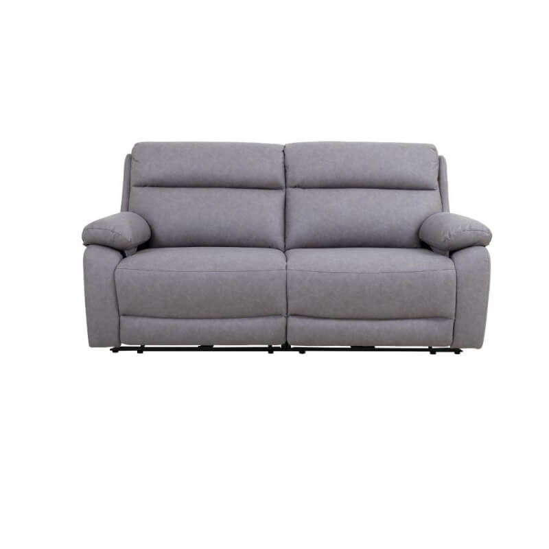 Divano 2 Posti maxi Siviglia doppio recliner elettrico nabuk light grey
