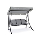 Dondolo in acciaio tre posti Antracite GRELY 190x120x h185 cm