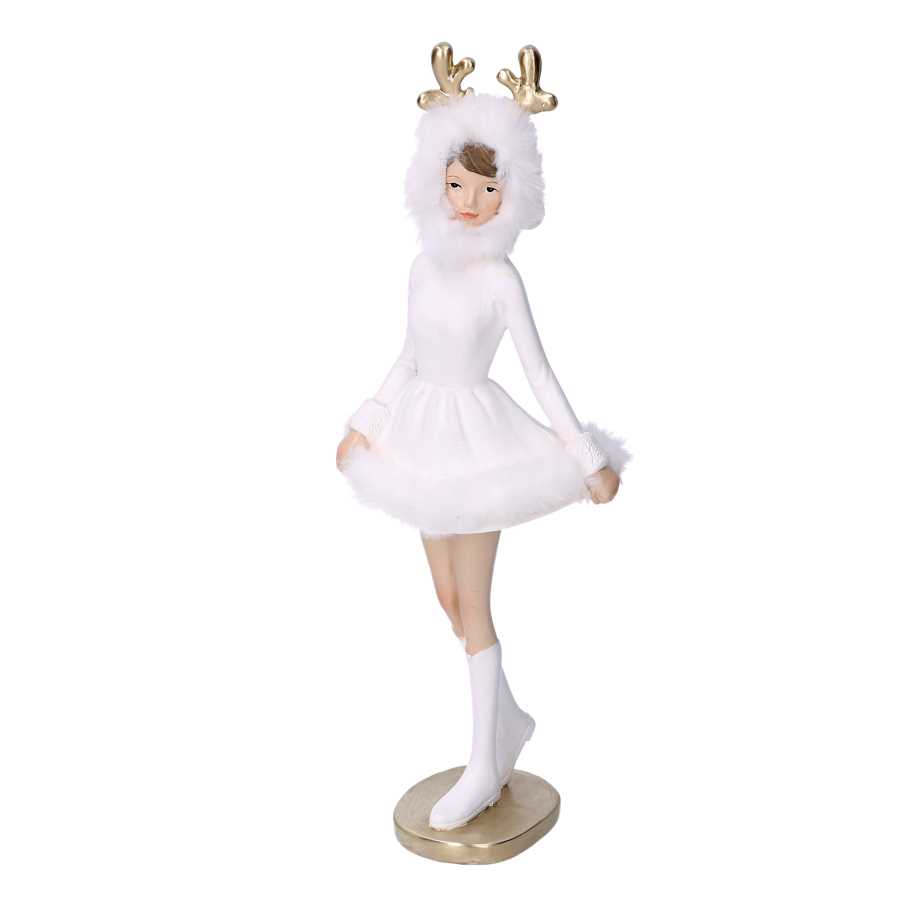 Ballerina in Resina Bianca - Dimensioni 12x9x32,5 cm