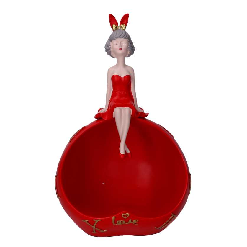 Svuotatasche in resina rossa, dimensioni 20x15x32 cm