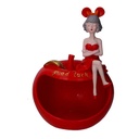 Svuotatasche in resina rossa, dimensioni 21x16x30 cm