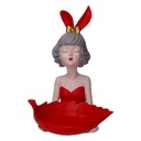 Svuotatasche rosso in resina per organizzare i tuoi oggetti personali - 24x26x32 cm