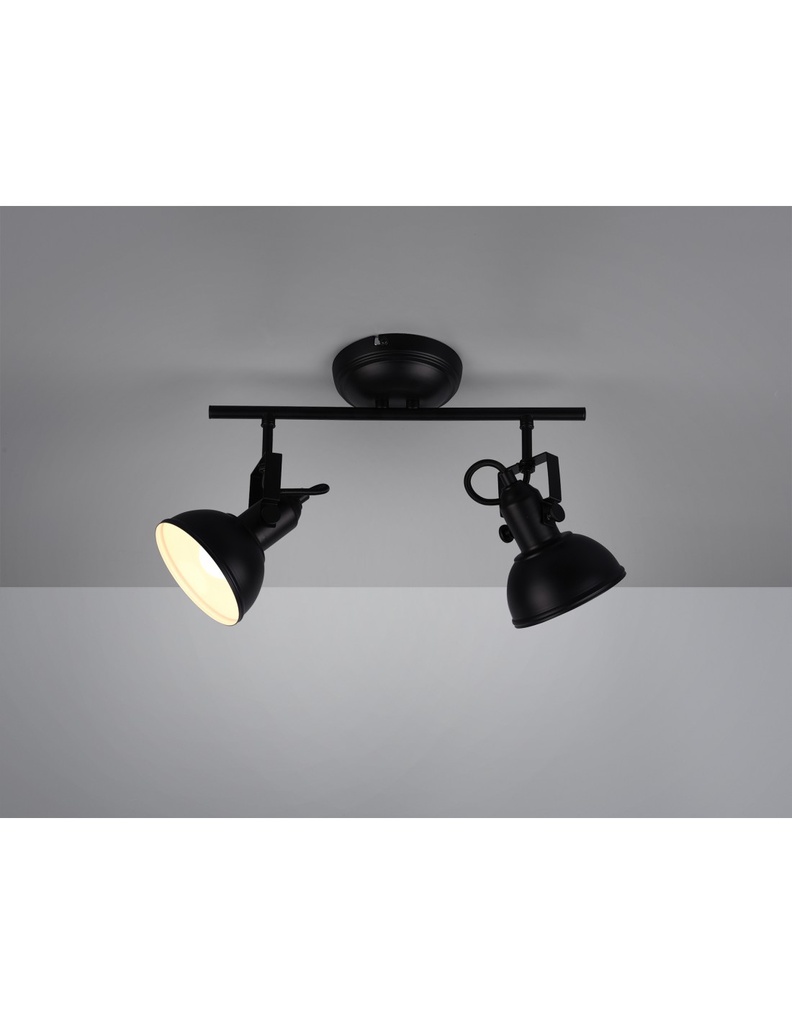 Faretto Gina Nero Opaco 2 Spot L36 cm Trio Lighting