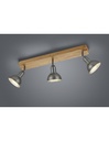 Faretto Industriale Barra 3 Spot Delhi Nichel L58 cm 3xE14 Trio Lighting