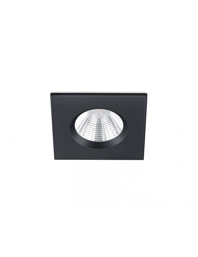 Faretto da Incasso Quadrato Zagros Nero Led 5W IP65 8x8 cm Trio Lighting