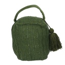 Fermaporta Tessuto Borsa Verde Quadro 12x10h15/20 cm