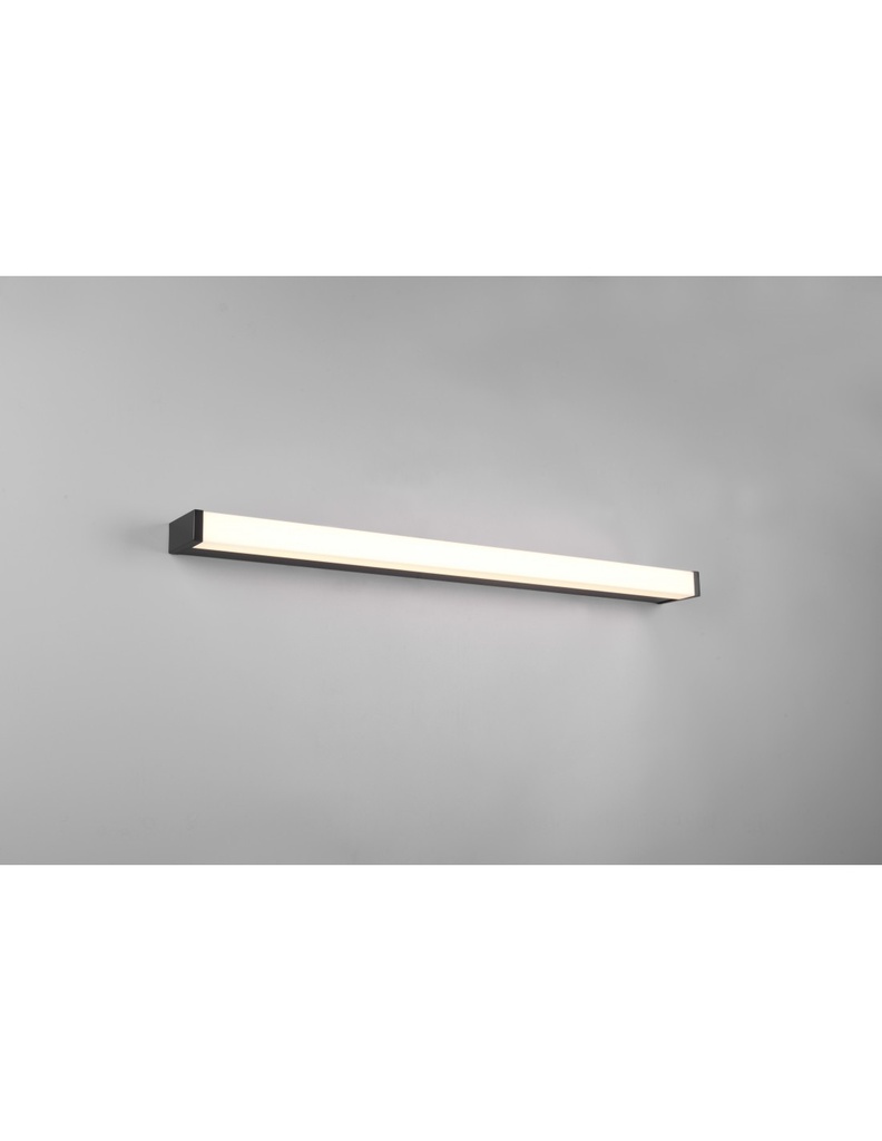Lampada da Parete Bagno LED 12W Fabio Nero L80 cm