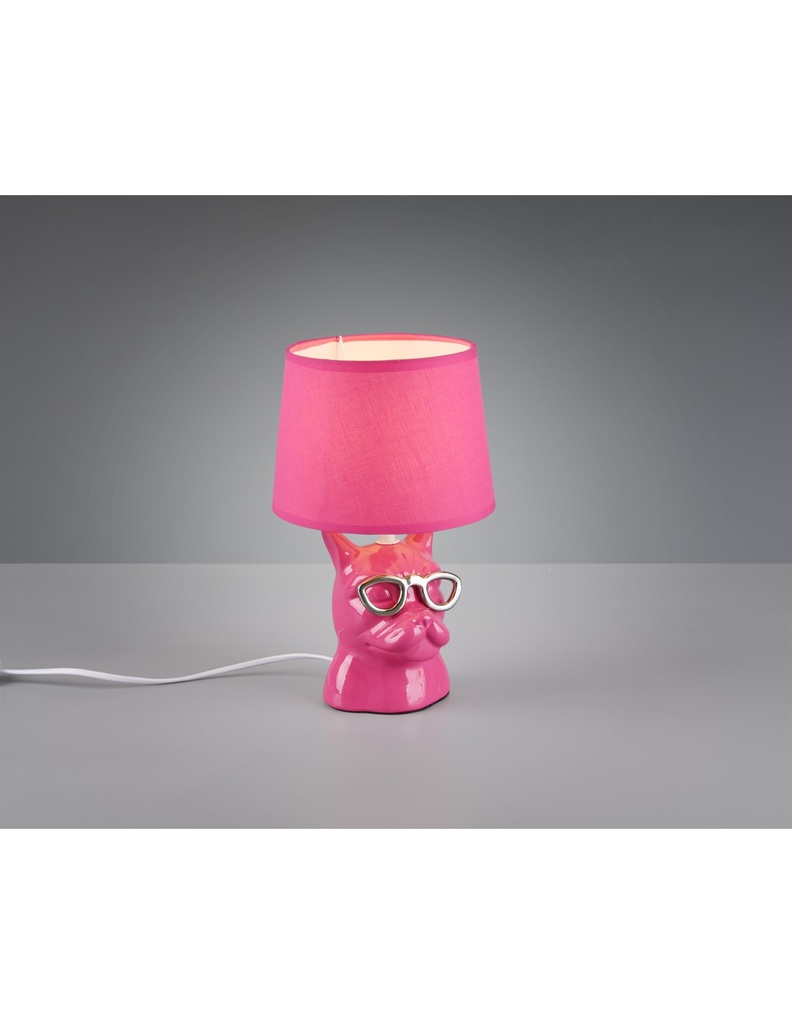 Lampada Da Tavolo Dosy Ceramica Rosa Ø18 cm Trio Lighting