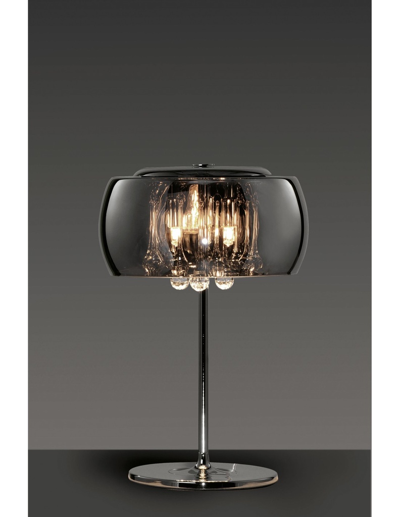 Lampada da Tavolo Vapore Vetro Cromo E Pendenti Ø28 cm