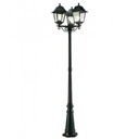 Lampada da terra in alluminio pressofuso con diffusori in vetro trasparente - Altezza max 210mm - 3 lampade da 100W - IP43 nero