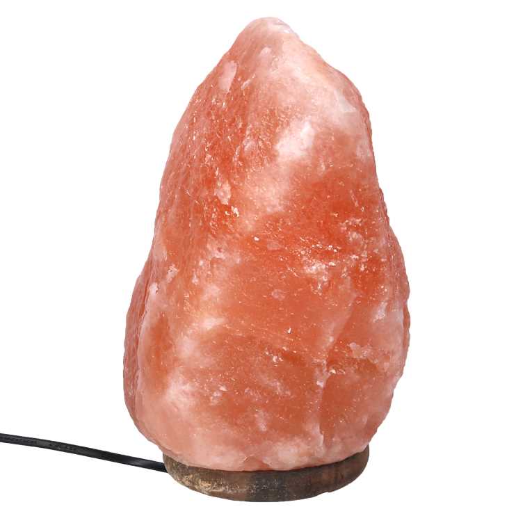 Lampada di sale con base in legno da 6-9kg e attacco cmø20h25