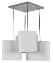 Lampadario Moderno Bianco in Metallo e Vetro - 72x68x63 cm