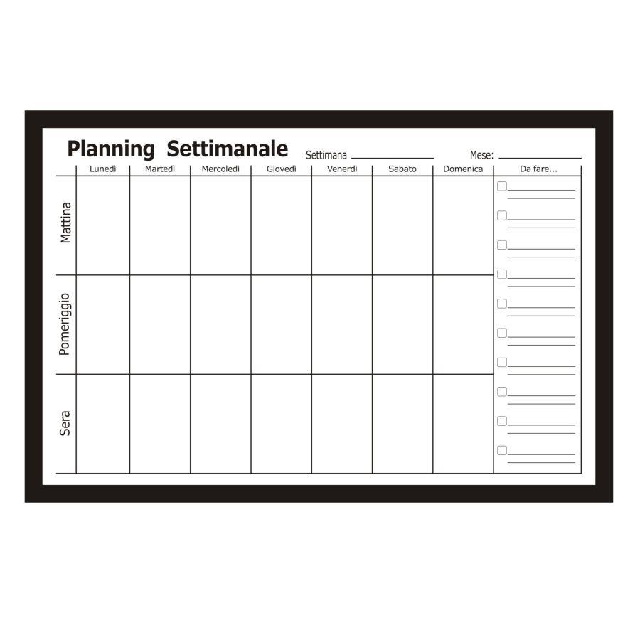 Lavagna Magnetica Agenda con Pennarello 60x40x1,5 cm